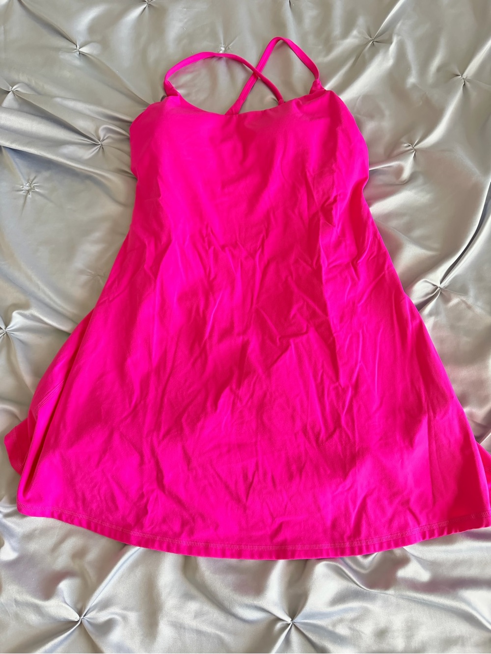 Bright Hot Pink Strappy Romper